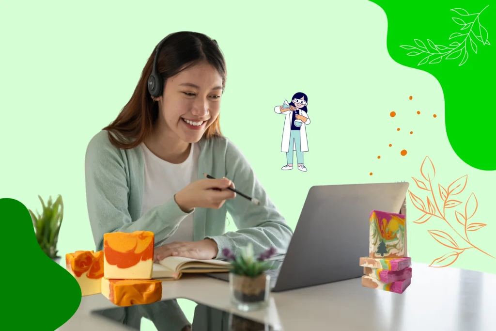 estudiante de cosmética natural