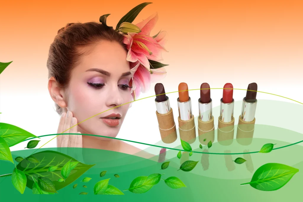 mujer con labiales naturales